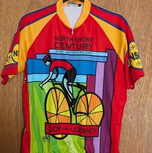 XL Mens Cycling/Bicycling Jersey Shirt.  25th Anniversary.  Excellent Condition.